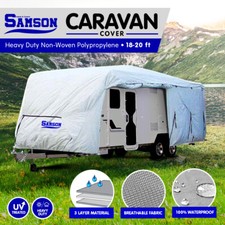 SAMSON HEAVY DUTY CARAVAN COVER UV & RAIN SIZE 18-20FT (WATERPROOF & ADJUSTABLE)