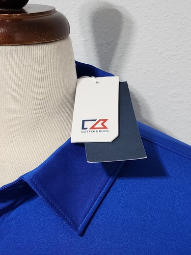 Cutter Buck Blue Long Sleeve Polo Men Size Large - Picture 5 of 18