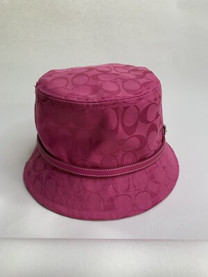 Coach Authentic Pink Logo Bucket Hat Size M/L | eBay display picture 2