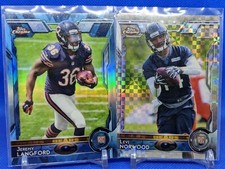 Chicago Bears 2 Card 2015 Topps Chrome Rookies Levi Norwood + Jeremy Langford SP