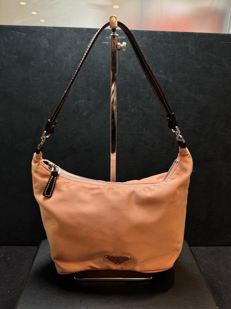 Vintage Prada Tessuto Sirio Peonia Pink Shoulder Bag LS