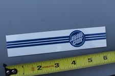 SANTA CRUZ Skateboards Blue Strip Original 90's GB Vintage Skateboarding STICKER
