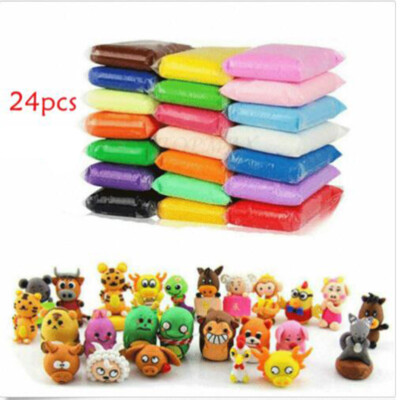 24 Farben Fimo Soft Polymer Ton Ofen Clay Modellierung Knete Modelliermasse Kit