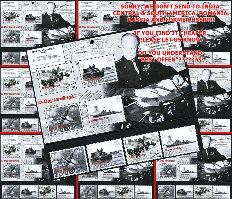 💲 Gibraltar 2004 D-Day Anniversary MNH + set x20 💲 WHOLESALE 💲 WWII MILITARY