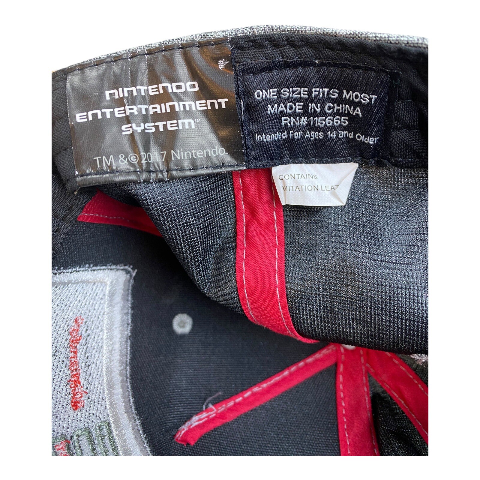 Nintendo NES Controller Hat Snapback Gray Red Fau… - image 13