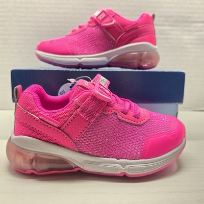Stride Rite Made To Play Radiant Bounce Pink Light Up Sneakers Toddlers Size 8M