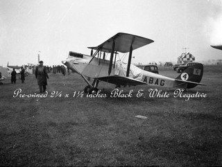DH.60G Gipsy Moth G ABAG Hatfield 6.51 B&W Negative Aviation Aircraft