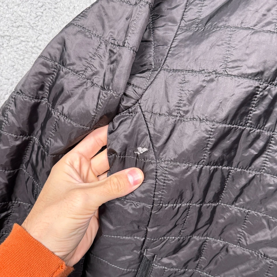 Chaqueta Patagonia Nano Puff Para Hombres Mediana Negra Cremallera Completa Cuello Simulado Bolsillos con Cremallera Foto 4 de 4