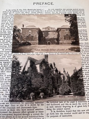 x2 Vintage Postkarten Worcester College, Oxford University