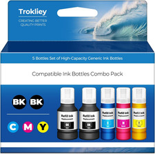 Compatible for EPT502 Ink Refill Bottles ET-2850 ET-3760 ET-3850 (5 Pack) Replac