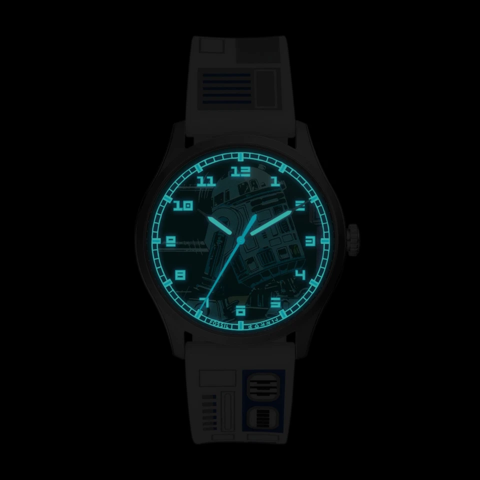 Mens Wristwatch FOSSIL STAR WARS SE1105 Silicone White R2-D2 LIMITED EDITION - image 4 of 4