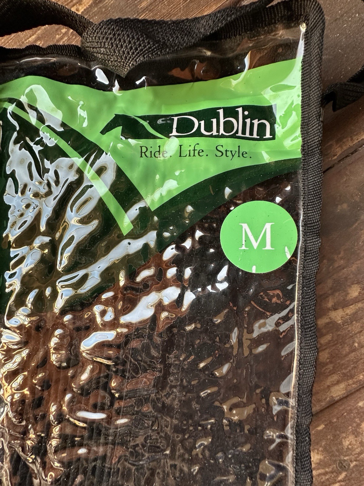 Dublin Sz Medium Black Suede Leather Comfort Half Chaps