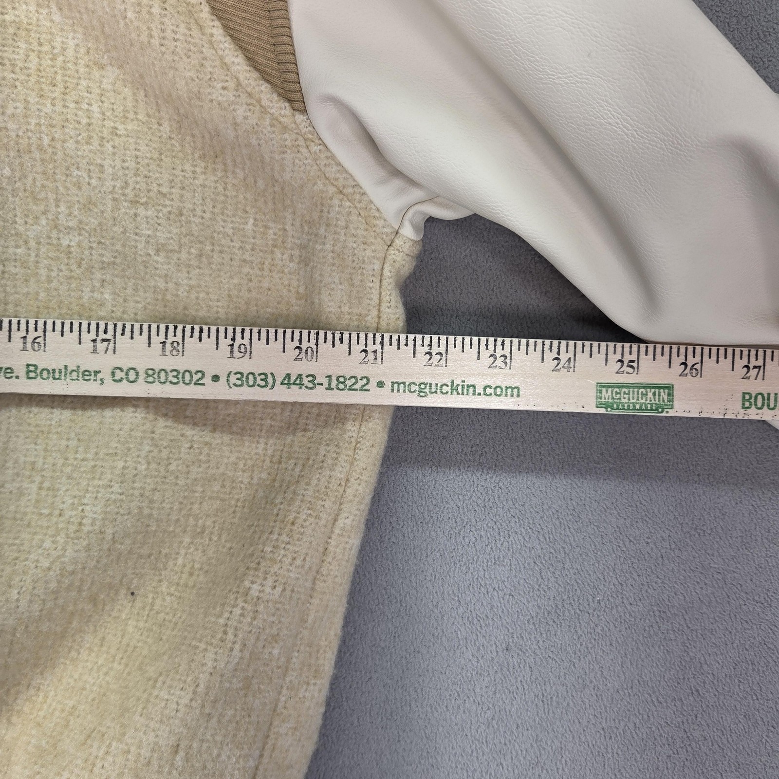 Universal Thread Varsity Jacket Womens Medium Bei… - image 3