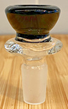 Nice14mm Glass Thick Round Slide BOWL Male for Glass Water Pipe Bong BLACK 