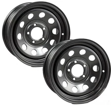 eCustomrim 2-Pk Trailer Wheels 14X5.5 14" Black Modular 5 Lug Rim On 4.5" Center