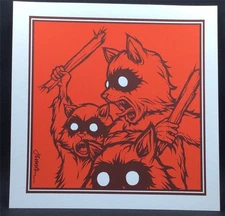 A BREATHE AWAY WHITE VARIANT SCREEN PRINT BY JERMAINE ROGERS