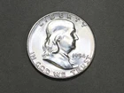 1954-S 50C Franklin Silver Half Dollar Gem Bu