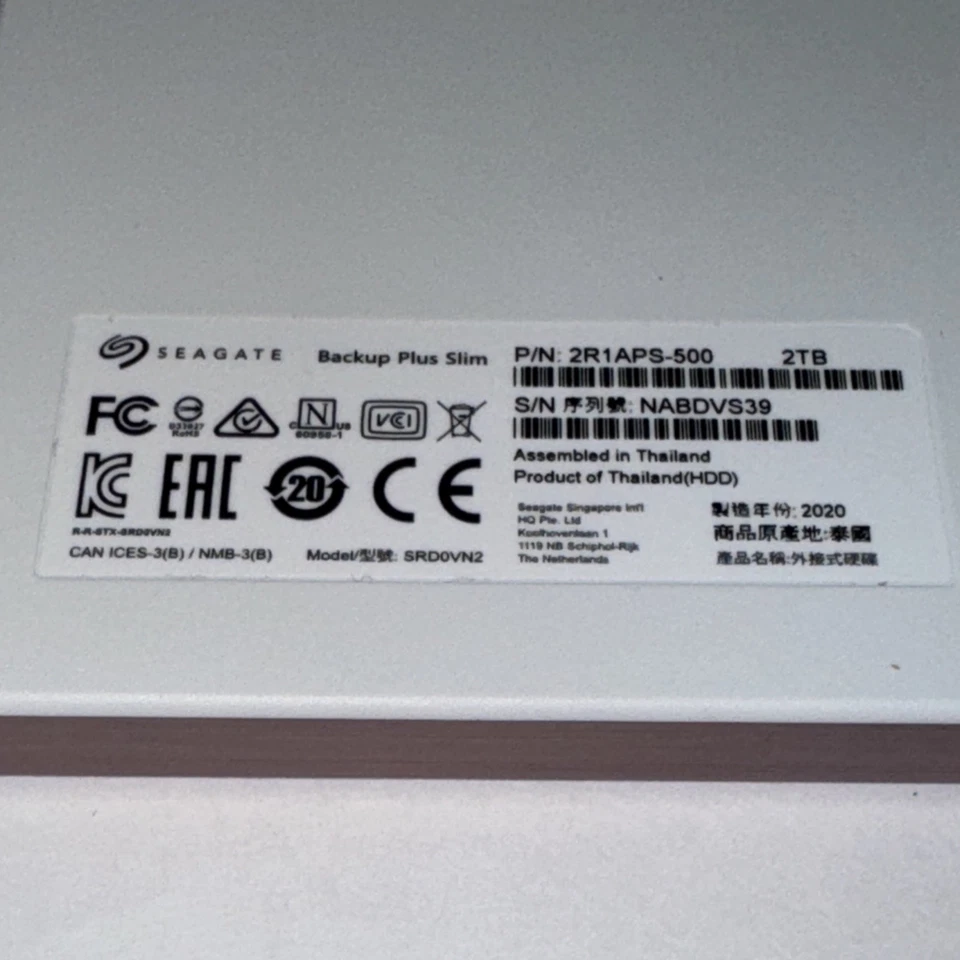 Seagate Backup Plus Slim 2TB Portable USB 3.0 HDD Rose Gold STHN2000405 Tested - Image 4 of 4