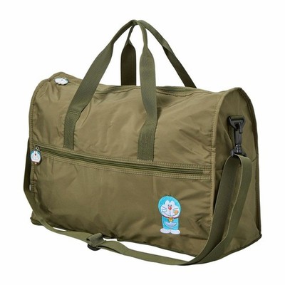 Foldable Boston Bag, Medium, Green, Doraemon Travel Bag Japan Original