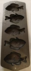 Vintage Cast Iron LODGE 5PP2 Fish Cornbread Muffin Mold Pan