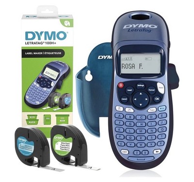 DYMO Portable Printer Handheld Label Maker Black Silver Letratag 100H+ New