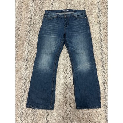 Seven 7 Mens Bootcut Blue Washed Jeans Men s Size 38X32