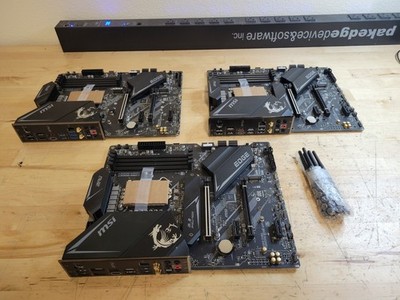 Lot of 3 MSI MPG Z490 Gaming Edge WiFi Motherboard Lot READ DESCRIPTION
