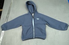 REI Co Op Fleece Hoodie Baby Boy 3T Blue Lightweight Full Zip Outdoor Warm Soft