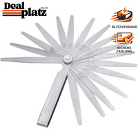 FüHlerlehre Set Edelstahl 17 Klingen 0,02-1,00Mm Gap Breite Messwerkzeug