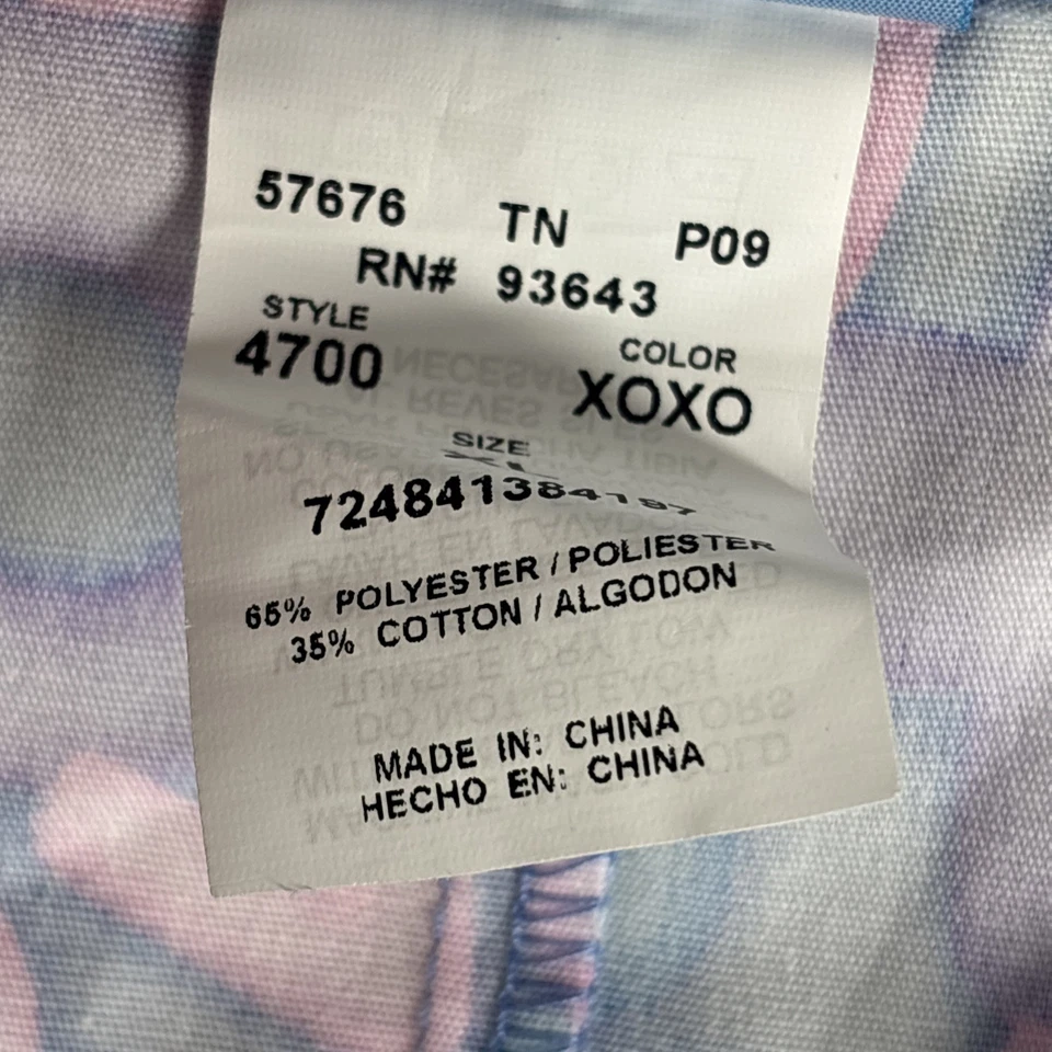 H.Q. Scrub Xoxo Hearts Women’s Scrub Top Multicolor Size XL New - Image 3 of 4