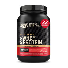 Optimum Nutrition, Gold Standard 100 Whey Protein Powder, Strawberries Cream