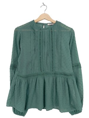 ORSAY Langarm-Bluse Damen Bluse Gr. DE 38 khaki Party-Look