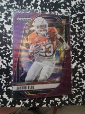 2025 Panini Prizm Draft Picks Purple Wave Jaydon Blue #127 Texas Longhorns Rook…