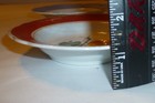 4 Vintage Scalloped Edge Porcelain Salad Plate fruit design Orange Purple Blue — photo 7