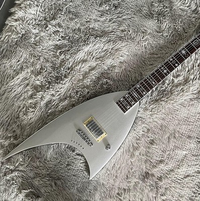 New Modern Electric Guitar Roswell Rhoads UF Silver H Pickups Strings Thru Body