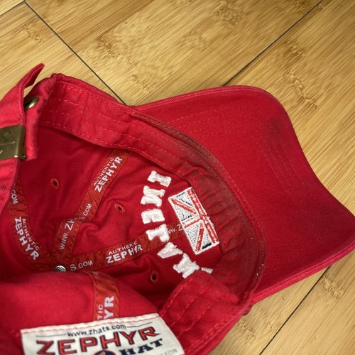 Zephyr Z England Arch Spell English Flag Red Strapback Dad Cap Hat Cotton Retro - Picture 16 of 19