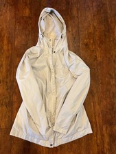 Columbia Omni Tech Rain Jacket Womens Medium Tan Hooded Mesh Lined Seam Sealed