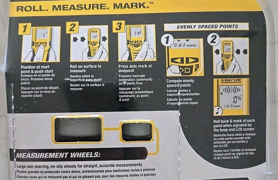 STRAIT-LINE Rolling Tape Measure 300ft Digital Display NIB- For Home Projects - Image 4 of 4