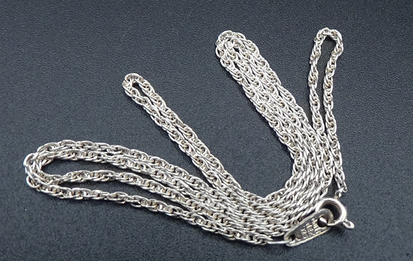 925 Sterling Silver Taxco mexico Singapore Style Petite Necklace Chain 20