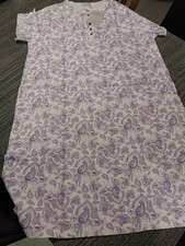 Casual Nights Women Ladies Short Sleeve Sleep Shirt Night Gown Size Large Purple