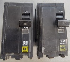  Lot of 2 Square D QO230 Circuit Breaker 30 Amp 120/240V 2-Pole Black New