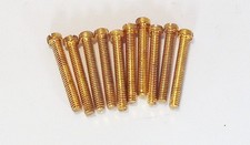 Meccano 28mm Long Slotted Cheesehead Brass Bolts x 10 (111d)