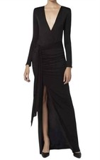 Alice + Olivia Kyra Deep Drapey Maxi Dress Size 6