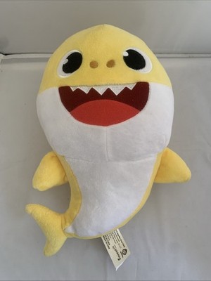 2018 Pinkfong WowWee Baby Shark Plush Plays Original Song Toy Yellow Works