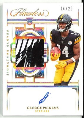 🏈2022 Panini Flawless - Signature Gloves George Pickens #SG-GP /20 (RC) (AU)🔥