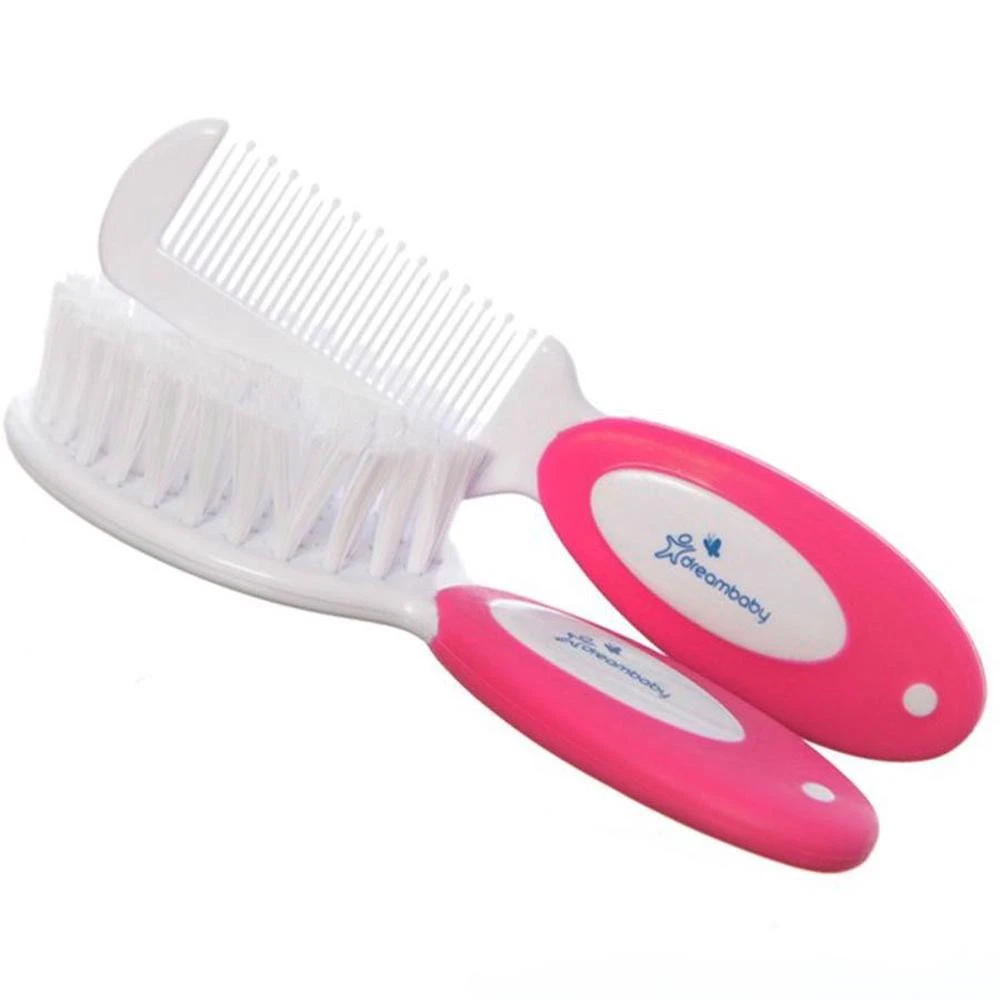 Dreambaby PCR314P Set Spazzola E Pettine Per Capelli | Bianco | Dimensioni 19,4 X 9,2 X 2,6 Cm