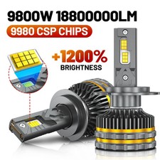 H4 H7 LED Headlight Bulbs Canbus H1 H3 H11 9800W 18800000LM Car Turbo Light 12V