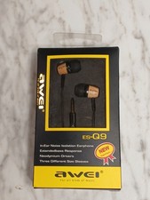 AWEI ES-Q9 Super Bass Holz In-Ear Headphones ...