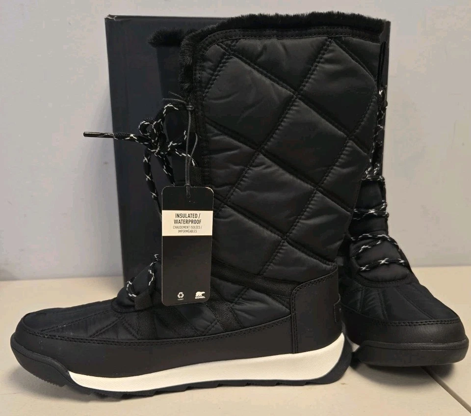 SOREL Women's Whitney ll Plus Tall Lace Waterproof Boot Black Size 10 - Image 4 of 4