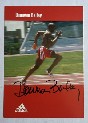 orig. Autogrammkarte Leichtathletik Sprint Donovan Bailey OS 1996 (2016)
